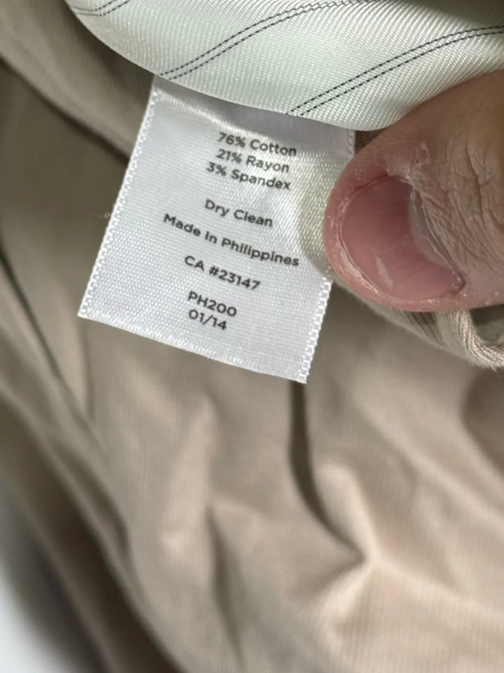 Talbots Curvy Casual Khakis Pants Size 16 Beige Careerwear Straight Leg Cotton - Picture 7 of 8